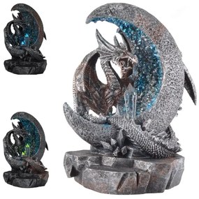 Statueta cu led dragon Crescent moon 18 cm