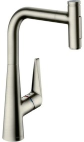 Baterie bucatarie cu dus extractibil crom periat Hansgrohe Talis M51 300 cu 2 jeturi