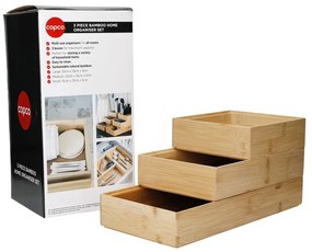 Organizatoare de sertare din bambus în set de 3 Copco - Kitchen Craft