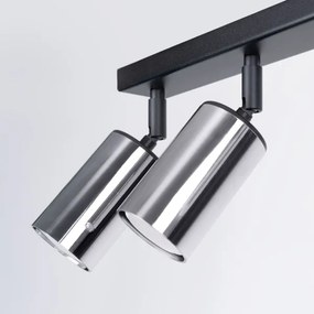 Spot Sollux SL.1372 WINX 6xGU10/10W/230V negru/crom