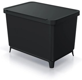 Coș de gunoi, 2 x 23 l, negru