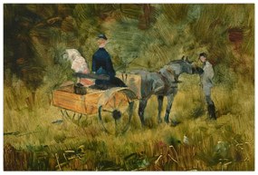 Tablou - Henri de Toulouse-Lautrec, The Trap, reproducere (90x60 cm)