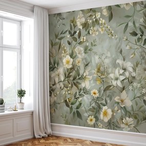 Fototapet - Flori Verde-Oliv (147x102 cm)