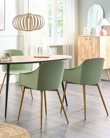 Set 2 buc scaune sufragerie Fonza (verde deschis). 1080360