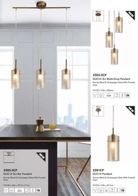 Lustra moderna cu 3 pendule Duo III