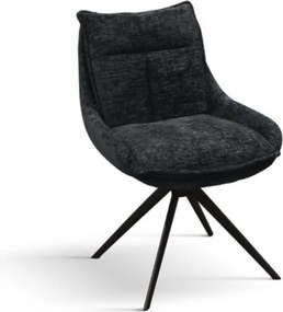 SET 2 Scaune Magnum, structura metalica, tesatura - STANDARD - NEGRU