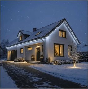 Instalație luminoasă conectabilă 100xLED/10m IP44 alb rece negru
