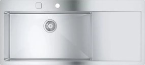 Chiuveta inox Grohe K1000 116x52.1 cm 1 cuva cu picurator orientare stanga