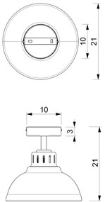 Lustră aplicată SVEN 1xE27/15W/230V bej