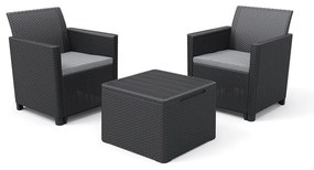 Set mobilier de grădină Claire Balcony, grafit