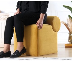 Taburet TIKI 47x45 cm galben