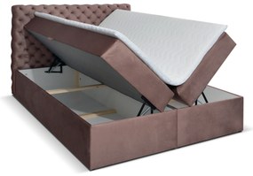 Pat matrimonial Boxspring 140 cm Orimis (roz). 1033229