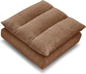 Taburet portocaliu cu tapițerie din chenille Neil – Bobochic Paris