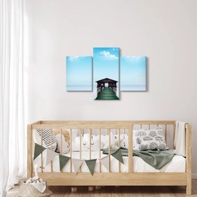 Tablou cu casă pe mare (90x60 cm)