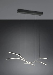 Lustră negru-mat LED cu control prin telecomandă/cu intensitate reglabilă din metal Spider – Trio Select