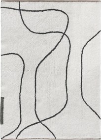 Covor fildeș lavabil din bumbac 100x140 cm Shadow – Mette Ditmer Denmark