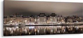 Tablou cu orașul în amurg (120x50 cm)