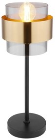Veioza, lampa de masa design modern MILLEY negru, auriu