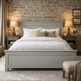 Pat VELORA din lemn masiv, cu sertare integrate si somiera inclusa