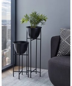 Ghiveci de flori metalic Eglo 428035 SHIKABE 73x23,5 cm negru