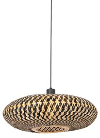 Lampă suspendată orientală din bambus negru 50 cm - Ostrava