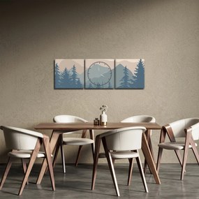 Tablou - Munții Turcoaz N⁰2 (cu ceas) (90x30 cm)