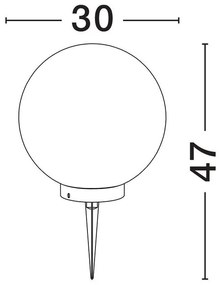 Corp cu tarus iluminat exterior decorativ IP65 MOON D-30cm