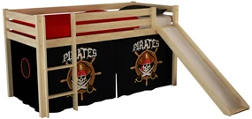 PINO PAT SEMI-INALT cu slide și cortină Pirate.