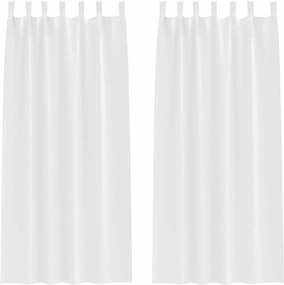 vidaXL Perdele Opaque cu Inel 2 pcs Alb pur 245 x 140 cm Poliester
