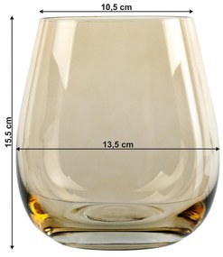 Vaze, set de 2, verde/chihlimbar, GLOW