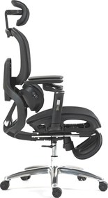 VIGOCHAIR ULTRA PRO VENT Scaun ergonomic, suport lombar cu masaj si incalzire, sezut cu ventilatie, sezut translatie, spatar reglare verticala, cotiere 6D, suport picioare, Full Mesh, Negru