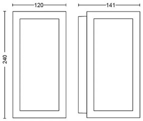 Philips 17429/30/P7 - LED RGB Aplică perete exterior Hue IMPRESS 2xLED/8W/230V IP44