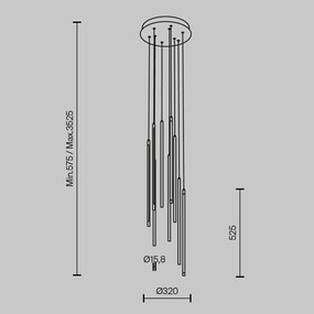 Lustra LED minimalista design liniar Light stick negru