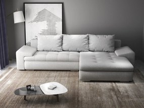 Colțar extensibil dumonde cu ladă de depozitare si sezut confortabil din spuma high-density, Leonardo Euphoria Dove 260x185 cm II