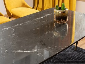 Masă de sufragerie Celestina (negru + negru) (pentru 4 până la 6 persoane). 1050076