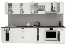 Set Bucatarie Karo V28, Alb, Blat Thermo 28 mm, L 320 cm