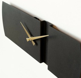 Ceas de perete Origami APS097, Black, 16 x 49 cm