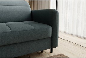 Colțar verde prăfuit extensibil/cu spațiu de depozitare cu tapițerie din catifea (cu colț pe partea stângă/cu șezlong) Gomsi – ELTAP