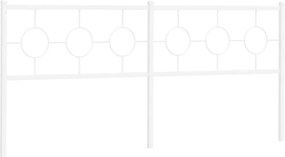 vidaXL Tăblie de pat de schimb metalică, alb, 200 cm