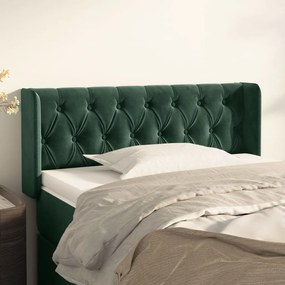 vidaXL Tăblie pat cu aripioare verde închis 93x16x78/88 cm catifea