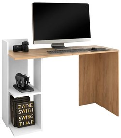 Masă PC Alamein (stejar artisan + alb) . 1116230