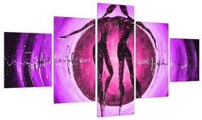 Tablou modern violet cu două persoane (125x70 cm), în 40 de alte dimensiuni noi