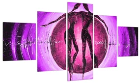 Tablou modern violet cu două persoane (125x70 cm), în 40 de alte dimensiuni noi