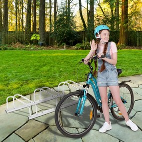 Jurhan Suport pentru 3 biciclete BIKE, 84x32x27cm, argintiu