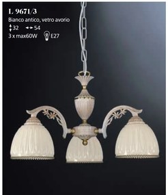 Candelabru cu 3 brate realizat manual design italian 9671