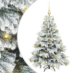 vidaXL Brad de Crăciun artificial cu 150 LED Alb 120 cm PE și PVC