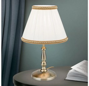 Lampă de masă Orion LA 4-1084/1 TONIA 1xE27/60W/230V d. 25 cm alb/bronz