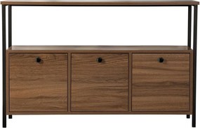 Masă consolă în culoare naturală închisă cu aspect de lemn de nuc 29,5x120 cm Solace – Kalune Design