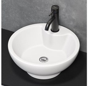 BATH DELUXE 06-045-11-11-00 - Lavoar DRAMMEN pentru montaj pe blat, Ø 40,1 cm, ceramică, alb