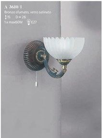 Aplica de perete design italian din alama cu lemn 3610